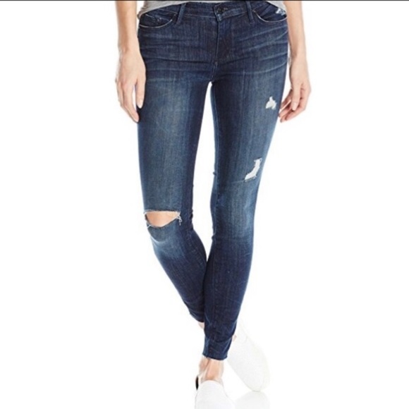 𝅺BLACK ORCHID Noah Ankle Fray Dark Wash Distressed 26 - Picture 1 of 8